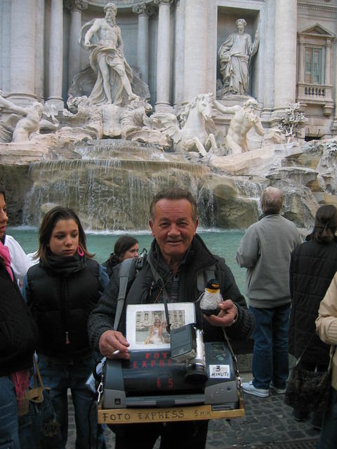 at the trevi fountain