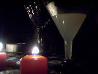 candles and cocktails